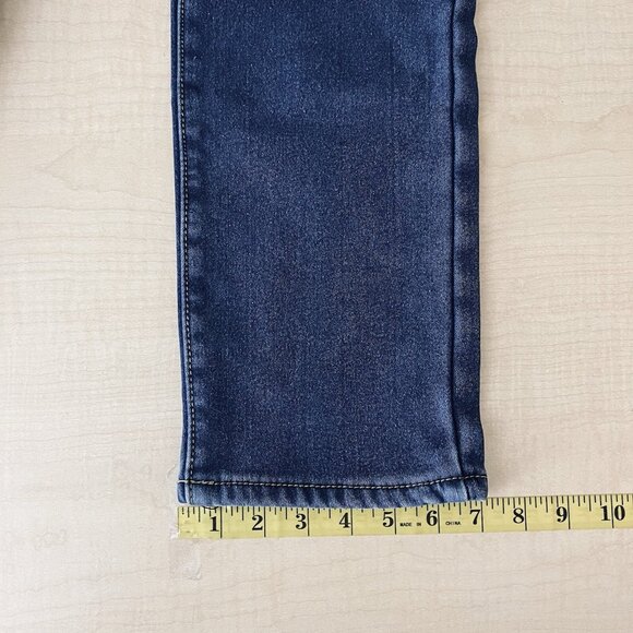 Fredd Marshall Women's Fleece Lined Blue Denim Jeans Size 30 Stretch Mid Rise - Picture 12 of 13